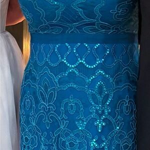 Tadashi shoji beautiful almost new lacy with sequins dress